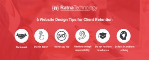 6 website design tips by Ratna Technology